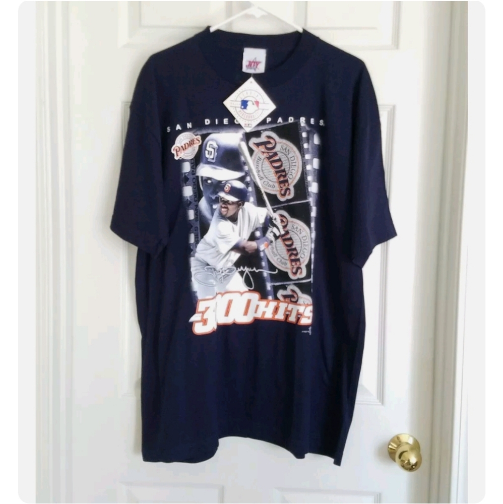 Vintage NWT Tony Gwynn San Diego Padres 3000 Hits XL T-shirt Genuine MLB NOS New - Picture 1 of 7